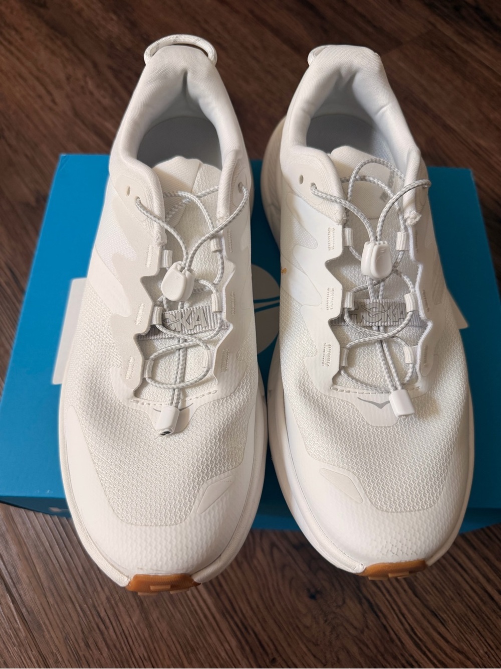 HOKA woman’s White Lightweight Running Shoes - Picture 4 of 5